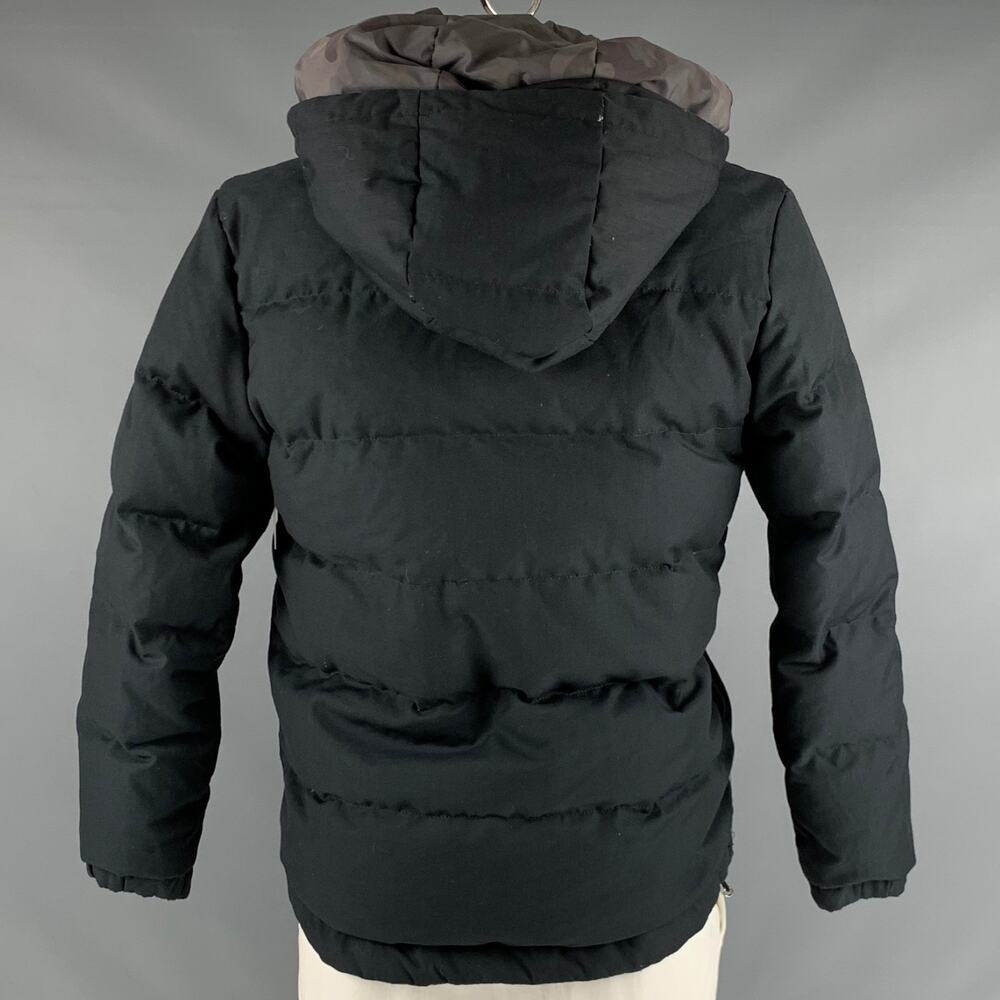 BEAMS Size XL Grey Taupe Mixed Fabrics Polyester Hooded Jacket - Picture 4 of 7